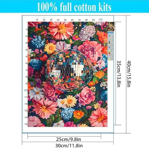 Tiwabb Disco Ball Stamped Cross Stitch Kits for Adults Beginners - color: Cross Stitch 0725-10