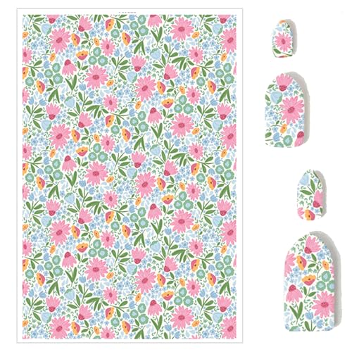 Briartw 10 Sheets Dainty Florals Polymer Clay Transfer Paper,Per Sheet 3.93inch x 5.82inch Polymer Clay Transfer Sheets for DIY Clay Jewelry Making Disposable Stickers - color: Dainty Florals