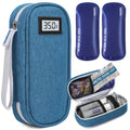 Medineed Temp Display Travel Case Fit 2 Mounjaro & Zepbound Pens, Blue - color: Blue