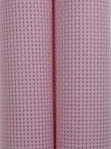 KCS 2 pc of 15" x 18"(38cmx45cm) Counted Cross Stitch Cotton Aida Cloth Needlework Fabric Box (Pink, 11CT) - color: Pink, size: 11CT