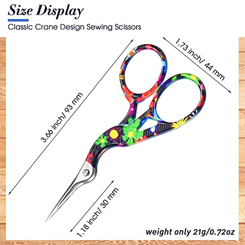 Honoson 10 Pcs Embroidery Scissors Bulk 3.6" Small Vintage, Bright Color - color: Multiple Color