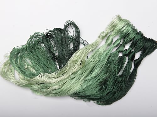 100% Mulberry Silk Embroidery Thread 7 Colors 110m Each (19) - color: 19