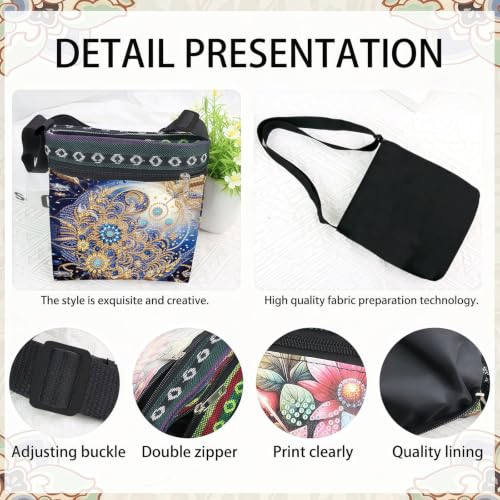 LSQFS 5D Diamond Painting Shoulder Bag, DIY Diamond Art Kits for Adults with Adjustable Strap & Zipper, Artistic Handbag for Women, Perfect for Shopping & Daily Use - color: Blue
