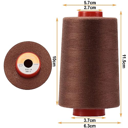 New brothread 4 Large Cones All Purpose Polyester Thread -Cocoa - color: 4xCocoa