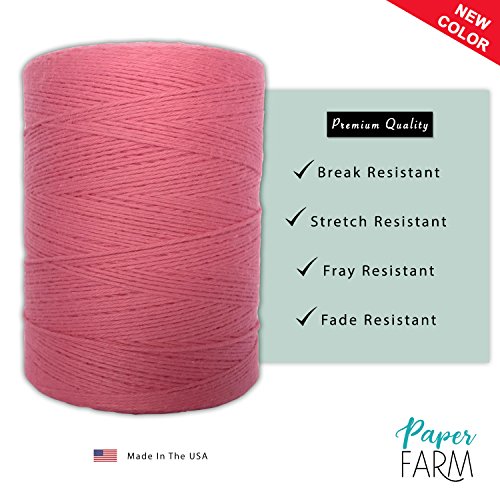 100% Cotton Loom Warp Thread (Rose), 8/4 Warp Yarn (800 Yards), Perfect for Weaving: Carpet, Tapestry, Rug, Blanket or Pattern - Warping Thread for Any Loom - color: Rose