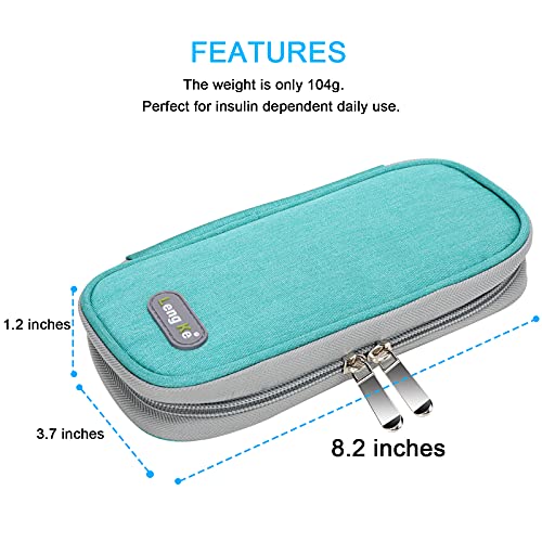 YOUSHARES Insulin Cooler Travel Case - TSA Approved for Ozempic, for Mounjaro Injection Pen, Diabetic Medication Cooling Bag for Zepbound, Refrigerated Diabetes Storage Kit with 2 Ice Pack - color: Green