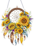 ARPADAMO Sunflower Diamond Art Kits for Adults, Acrylic Hanging Suncatcher - color: DP05090