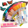 137-Piece Embroidery Kit for Beginners with 100-Color Floss