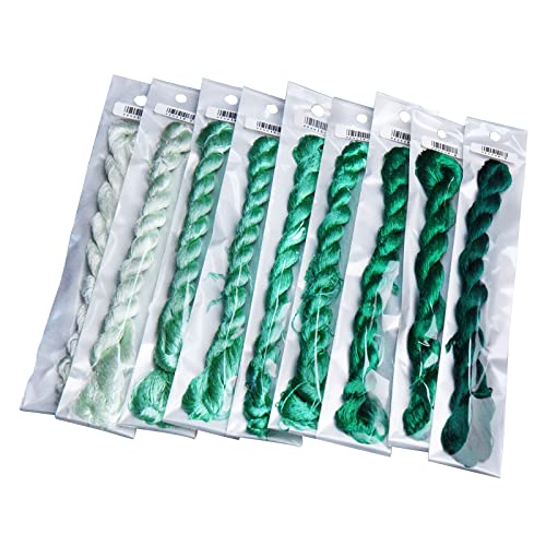 Natural 100% Silk Thread, Handmade Embroidery Thread Silk Floss 9 Colors 110m Each (16) - color: 16