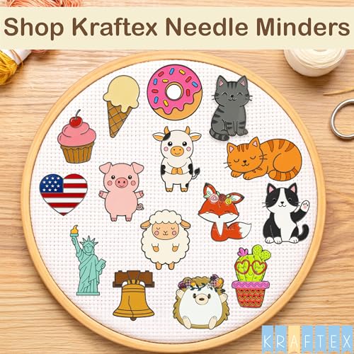 Kraftex Magnetic Needle Minder. Needleminder for Embroidery & Sewing. Cute Needlepoint Accessories. Magnetic Needle Holder for Cross Stitch. Cute Magnet Pin Gift - color: Sweets
