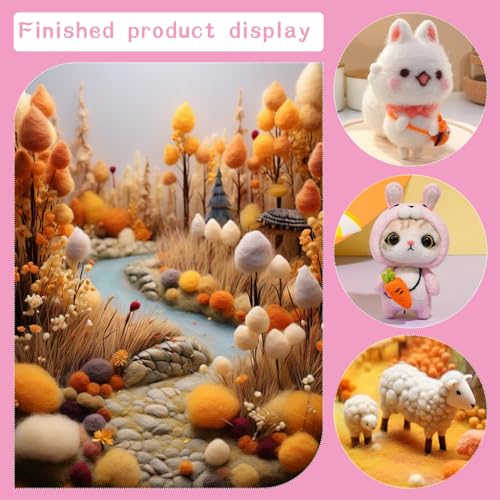 Complete Wool Felting Tools, Needle Felting Kit, Needle Felting Tools with 90Pcs Needle Felting Needles, 3Pcs Needle Bottles,2Pcs Needle Felting Pen,Needle Felting Tools for Beginner,Professional - color: 90 PCS