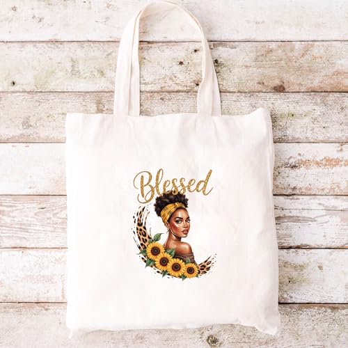 8 PCS Blessed Black Woman Heat Press Decals Iron On Transfer Vinyl Stickers