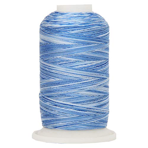ThreadArt Multicolor Cotton Thread, 600M 40/3, Denim Blue 3343 - color: Denim Blue