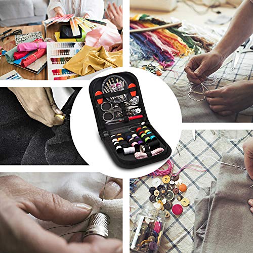 Sewing Kit, Sewing Kits for Adults, OKOM 68Pcs Thread for Sewing, Sewing Supplies, Sew Kit for Home,Traveler,Small Mini, Basic, Beginner, DIY, Needle and Thread Kit, Gift for Mother and Grandma - size: S