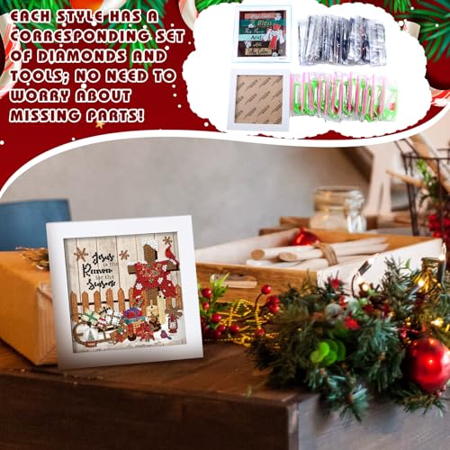 Trandraft 13 Pcs Christian Cross Holiday Small Diamond Art Kits for Adults - style: Bible Cross