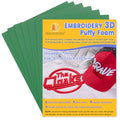 New brothread 6PCS Embroidery Puffy Foam 3MM - Green - color: 6×green