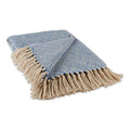 DII Diamond Throw Collection Cotton Woven, 50x60, Stonewash Blue - color: Stonewash Blue