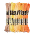 11 Skeins Yellow Cross Stitch Threads 0.5mm Embroidery Floss 6 Ply Polyester Friendship Bracelets Floss Crafts Floss 11 Color 8.75 Yards(8m)/Skein - color: 11 Skeins, Yellow