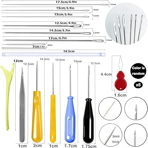 18PCS Candle Punch Tool Professional Candle Wick Needle for Silicone Molds and Candles,Hook Punch Needle Wick for Molds,Candle Making Supplies for Beginner - color: 18PCS