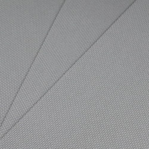 KCS 3 pc of 12" x 18"(30cmx45cm) Counted Cotton Aida Cloth Cross Stitch Fabric (Medium Grey,14CT) - color: Medium Grey, size: 14CT