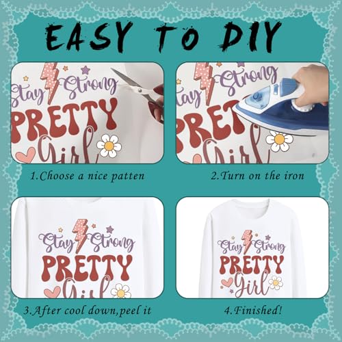 Dazoratix Christian Iron on Patches - 20 Sheets Sunflower Bible Verse DTF Ready to Press Heat Transfers Vinyl Design Religious Stickers Decals for T Shirts Clothes Clothing Hoodies Applique DIY Crafts - style: Sunflower Christian