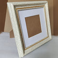 7x7 Picture Frame White with 4x4 Mat.(Cream Color) 4x4 Square Photo Frame without Mat Desktop Display Mount on the wall. Front opening 6.8x6.8. Plastic Panel (not Glass), Plastic Packaging (not - color: White, size: 7x7