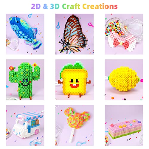Meland Fuse Beads Kit, 5MM 11,000 Beads in 36 Colors, Crafts for Ages 5-12 - size: 11000 pcs without Iron