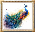 Leczany Cross Stitch Patterns Stamped Kit for Beginners | Embroidery Supplies DIY Craft Kit Needlepoint for Adults Starter | 11CT, 3 Strands | Beautiful Peacock 18.5x15.8 inches - color: 11CT Stamped kits, Beautiful Peacock 18.5x15.8 inches