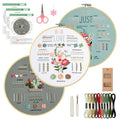 DMFXNBLM Embroidery Kit for Beginners, Water‑Soluble Plant Pattern