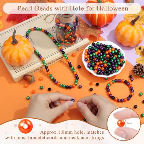 DUQGUHO Halloween Beads for Jewelry Making, 6mm Halloween Charms - color: halloween, size: 6mm
