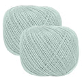 MECCANIXITY Crochet Thread Pearl Cotton Size 3 Light Blue 2 Rolls 164 Yards for Crocheting Tatting Knitting Embroidery Sewing - color: Light Blue