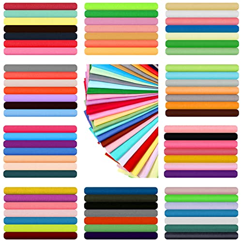 Tudomro 200 Pcs 10 x 10 Inch Solid Cotton Fabric Squares Bundle Fat Quarters Sewing Fabric Multicolor Precut Quilting Fabrics for Beginners DIY Sewing Patchwork Embroidery Craft