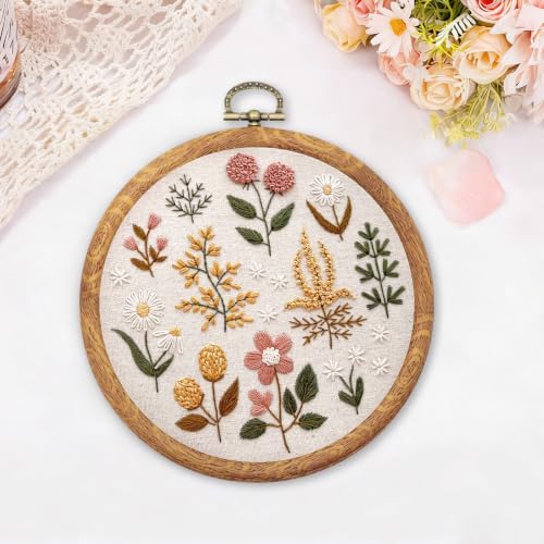 Faylapa 5Pcs 3.9 inch to 10 inch Round Embroidery Hoop Set - size: 5pcs Round