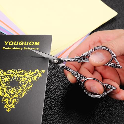 YOUGUOM Sewing Embroidery Scissors, Small Craft Shears with Cover - color: Light Purple