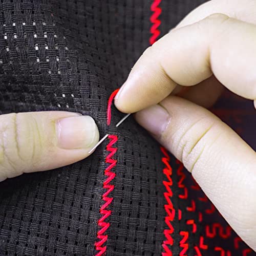 Caydo 6 Pieces Aida Cloth 14 Count Black Cross Stitch Fabric - color: Black