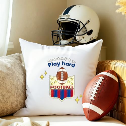 4 Sheets Water Soluble Embroidery Patterns Stabilizers Sports Theme Embroidery Stick and Stitch Paper with Pre-Printed Football Style Patterns for Hand Sewing Lover Beginners - style: Football