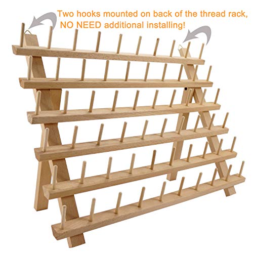 New brothread 4X60 Spools Wooden Thread Rack