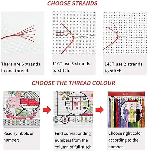 WUSARPLY Tree of Life Stamped Cross Stitch Kits for Beginners Adults - color: J168