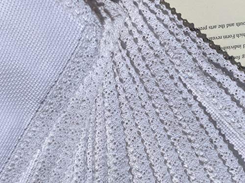 20 Pieces of Book Marker Cross Stitch，net 30x105 aida 100% Cotton 14ct aida with Cotton lace Edge,DIY Blank Book Marker,lace Cross Stitch Book Markers