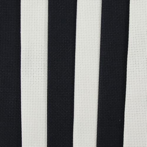 KCS 4/6 pc of 12" x 18"(30cmx45cm) 18CT Counted Cotton Aida Cloth Cross Stitch Fabric (6 pc, Antique White+Black) - color: Antique White+black, size: 6 pc