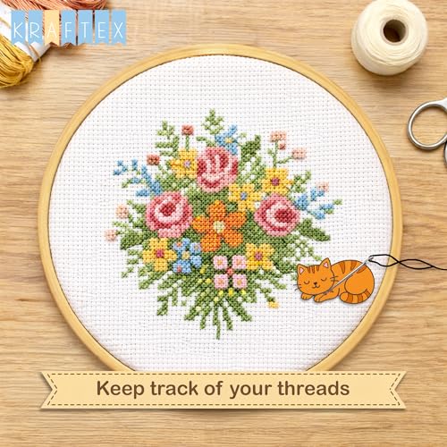 Kraftex Magnetic Needle Minder. Needleminder for Embroidery & Sewing. Cute Needlepoint Accessories. Magnetic Needle Holder for Cross Stitch. Cute Magnet Pin Gift, Orange Cat - color: Orange Cat
