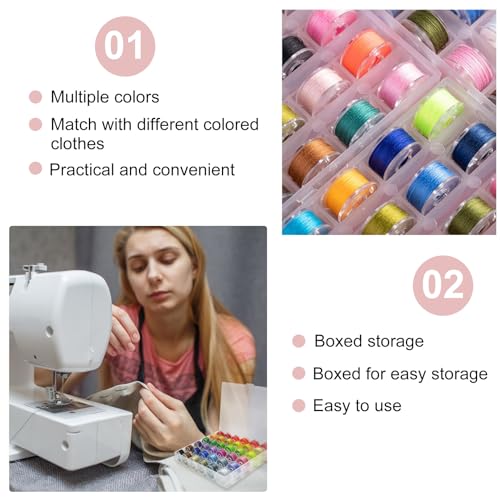 36pcs Polyester Plastic Sewing Thread bobbins Set