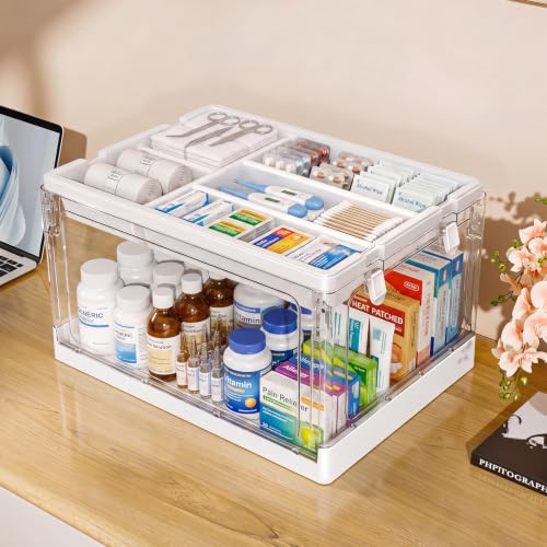 24QT 1Pack Craft Organizers and Storage with Tray, Craft Storage Box - size: 24QT 1-Pack