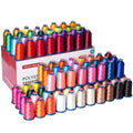 Poolin Embroidery Machine Thread Richword Selected 100 Colors 40WT (108D/2) Polyester Thread Kit Each Cone 4000M (4374Y) - color: 100 COLORS