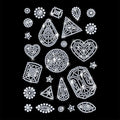 26 Pcs Diamond Pattern Iron on Rhinestones Transfer, Bling Crystal Clothing Repair Applique Heat Transfer Patches for T-Shirt Vest Shoes Hat Jacket Pants Bags Decor - style: Mixed Shapes