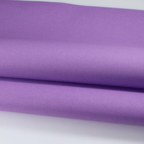KCS 2 pc of 15" x 18"(38cmx45cm) Counted Cross Stitch Cotton Aida Cloth Needlework Fabric Box (Lavender, 18CT) - color: Lavender, size: 18CT