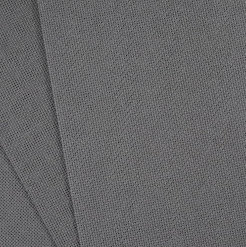 KCS 3 pc of 12" x 18"(30cmx45cm) Counted Cotton Aida Cloth Cross Stitch Fabric (Dark Grey,18CT) - color: Dark Grey, size: 18CT