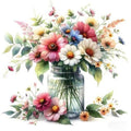 TCDZMYGS Stamped Cross Stitch Kits for Beginners,Vase Flowers 14x14in - color: cross stitch-0905-2