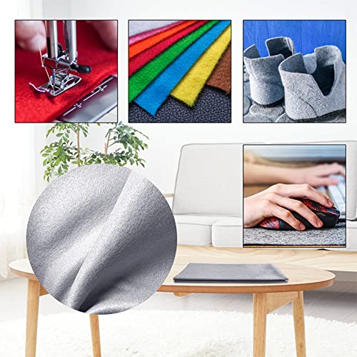 Jtnohx Craft Felt Sheets 1 Square Yard Felt Fabric Grey 1.4mm - color: Gray