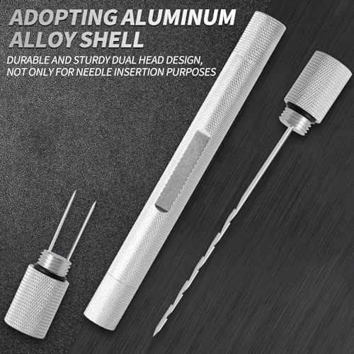 Goshentech Punch Tool Set,Ventilator Needle,Draw Enhancer Tool Needle(Silver) - color: Silver